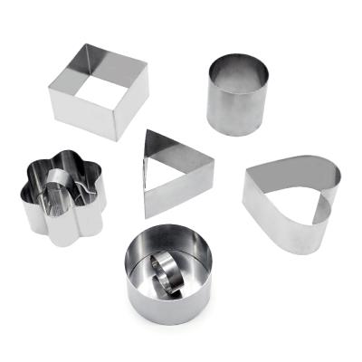 China Sustainable Stainless Steel Dessert Mousse Mold With Lifter Cooking Rings For Bakery for sale