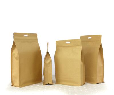 China China Design Wholesale Aseptic Coffee Packaging Bag Eight Side Seal Food Packaging Bag With Zipper for sale