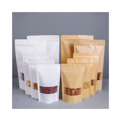 China Custom moisture proof stand up pouch brown paper tea bag kraft paper bags/standup kraft paper with windowHot sale products for sale