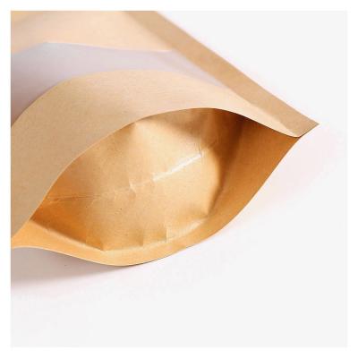 China Custom Moisture Proof Premium Paper Bags Logo Printing Cheap Recycle Gift Custom Green Kraft Paper Bags With Zipper for sale