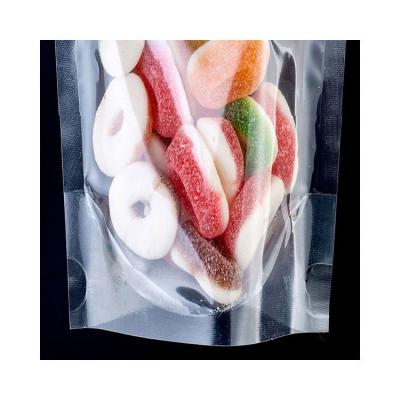 China Cheap And High Quality Transparent Self-standing Bag Bakery Food Snacks Packaging Bag Moisture Proof Transparent Zipper Bag for sale