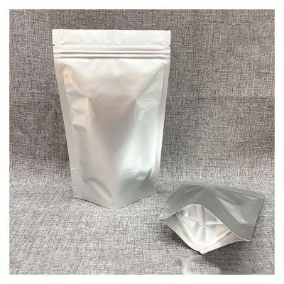 China Aluminum Foil Moisture Proof Pouch With Three Sides Sealed Stand Up Bag Zip Lock Resealable Bag For Food for sale