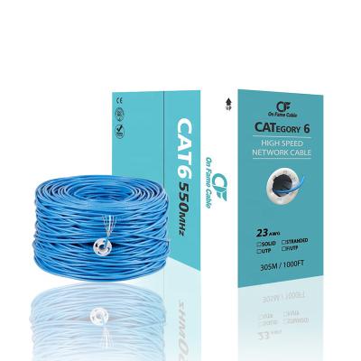 China CHANGBAO Promotion UTP 23AWG 0.57mm Transmission Network Lan Ethernet Cat 6 Bare Copper Cable for sale