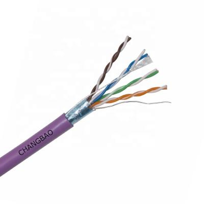 China Changbao Solid Bare Copper Shield PVC UTP FTP SFTP CAT5E Solid Copper Ethernet Cable for sale