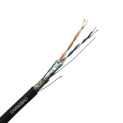 China Because Solid / Failed / Dual Cat 5e 2 Pair Cat5e sftp Ethernet Communication Cables TC / CCA CHANGBAO Shields for sale