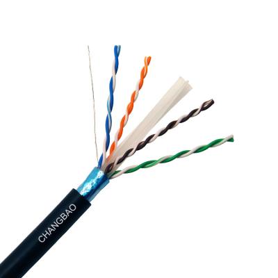 China Changbao certifier cat6 network cable solid bare copper LAN cable outdoor cat6e ethernet ftp cat6 cable 305m for sale