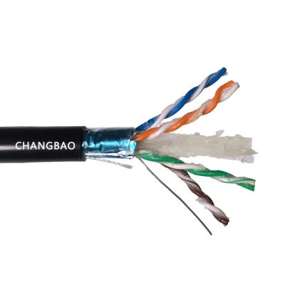 China CHANGBAO Cat6 Full Copper Lan Cable Waterproof Direct Burial Jelly Filled solid bare copper outdoor cat6 cable for sale