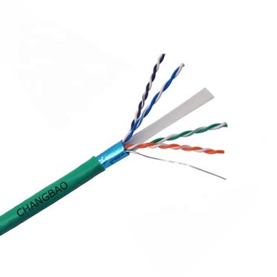 China Changbao Solid Bare Copper 1000ft 4 ftp Copper Pairs 23AWG Shielded Bulk Rj45 Cat6 Network Cable 300m for sale