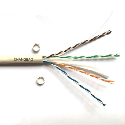 China Changbao Cat6a Cat6e Solid Bare Copper Ethernet Communication Pure Copper Cables Supplier for sale