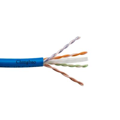 China CHANGBAO Solid Bare Copper Rated Flame Resistance Grade 6a 650mhz UTP Cable Solid Plenary LAN Cable for sale