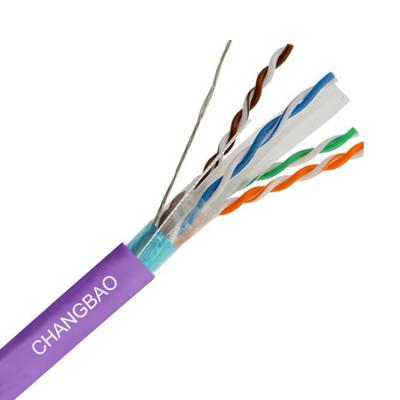 China Rated Changbao Cat6a Network Cable Internet Ethernet Cable Ftp Solid Bare Copper Color Code 1000ft 305m 4Pair 23AWG for sale