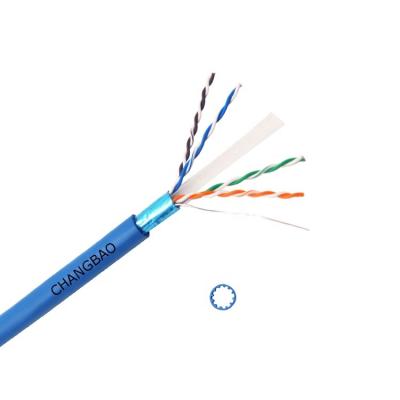 China Run Test Cat6a 23AWG 4pair 10gigabit Network FTP Lan Cat 6a Solid Bare Copper Indoor Ethernet Cable 305m for sale