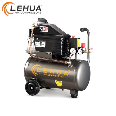 China 25L 1HP Lubricated Portable Air Compressor Direct Driven Oil Free Prices for sale