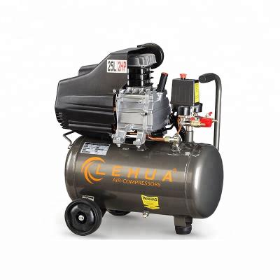 China 2hp 25l Cover Plastic Portable Piston Lubricated Direct Driven High Pressure Air Compressor for sale