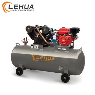 China 500L 13HP 12.5bar Gasoline Engine Lubricated Piston Driven Air Compressor for sale