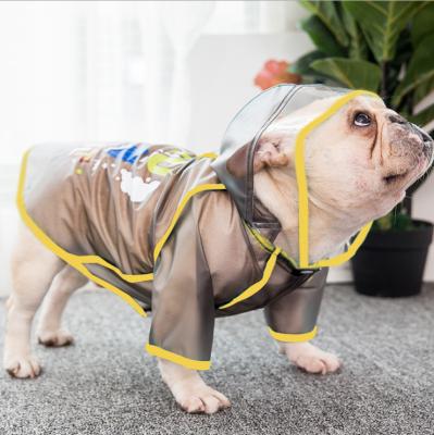 China Fashionable viable pet supplies transparent traincoat big dog waterproof tpu raincoat for sale