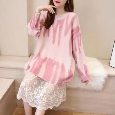 China Anti-wrinkle fashion Korean design women student style lazy pullover 2021 women plus size sweaters for sale