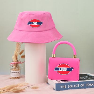 China 2021 PU Ny Hat And Fashion Cross - Body Purse Ladies Handbags For Women LA Bucket Hat And Purse Set Luxury Fashion Mini Handbag for sale