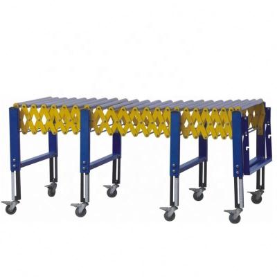 China Gravity Heat Resistant Expandable Roller Conveyor for Unloading Carrying Carton for sale