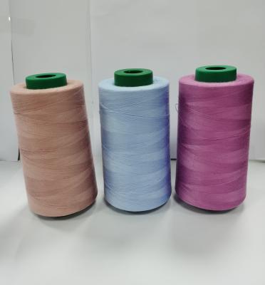 China Wholesale Good Quality Abrasion Resistance 100% Polyester Spun Sewing Thread For Fabric for sale