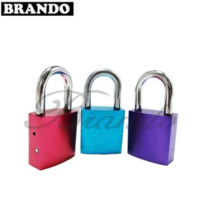 China High Security BO-G63 38mm Short Aluminum Colored Door Padlock Industrial Shackle Padlock for sale