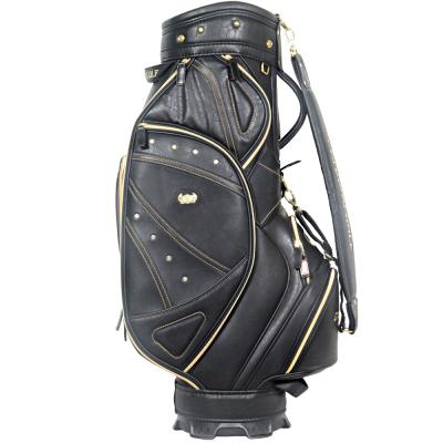 China Shenzhen Durable Custom Golf Bag 9 Inch Waterproof PU Leather Golf Bag With 6 Dividers Golf Bag for sale