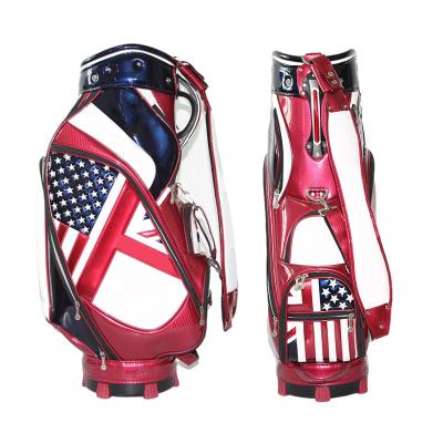 China Durable Hot Sale Golf Rack Bags Portable Colorful Leather Custom Large Golf Rack Bag Waterpoof Golf Bag for sale