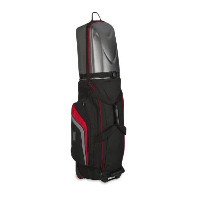 China Custom Made Durable ABS Top Hard Case Portable Golf Clubs Travel Bag Black Waterproof Golf Course Bag With Wheels for sale