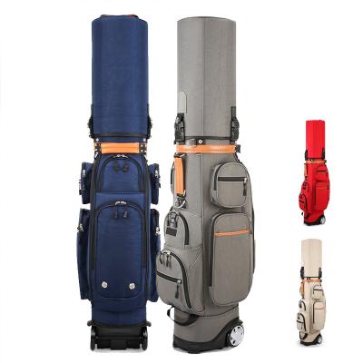 China Factory Wholesale Golf Staff Waterproof Nylon Bag Durable Hard Shell Pressure Resistance Golf Bag With Wheels for sale