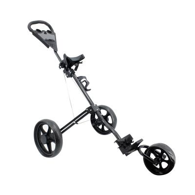 China Hot Sale Aluminum Folding Hand Push Light Weight Golf Trolley Trolley With 3 Wheels Portable Mobile Golf Trolley for sale