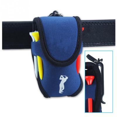 China Wholesale Custom Lightweight Soft Neoprene Golf Valuables Pockets Logo Accessories Organizer Mini Golf Ball Pouch Bag for sale