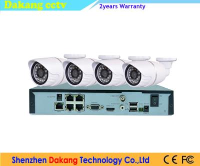 China P2P Cloud 1.3MP Outdoor Security Camera System , 4CH NVR CCTV System for sale