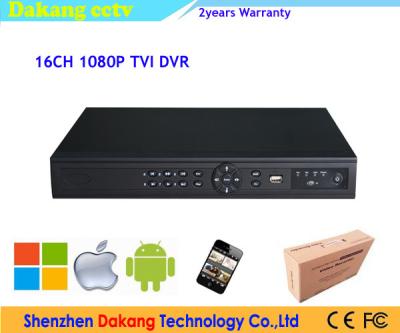 China 16 Kanal 1080P HD-TVI HD Seitenflossenstations-Warnung Wolke CCTV DVR P2P ONVIF zu verkaufen