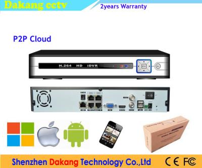 China POE HDMI Network Digital Video Recorder 4 Channel H.264 ONVIF for sale