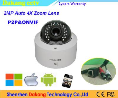 China Van de Koepelwifi van IRL van het vandaalbewijs de Videocamera Autofocus 2 Megapixellens Te koop