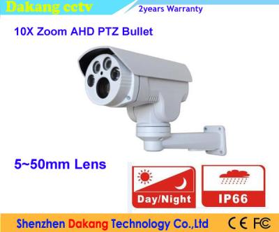 China Vari Focal AHD CCTV Camera IR PTZ Bullet RS485 Control , 10X Zoom Camera for sale