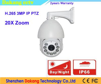 China 3MP Wireless PTZ Dome Camera 20X Zoom , ONVIF P2P IP Camera Outdoor for sale