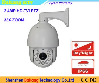 China Outdoor IP PTZ Dome Camera IP66 2.4MP Night Vision 33X Optical Zoom for sale