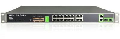 China 16 Port Gigabit Poe Switch  , Gigabit Ethernet Sfp Ports Switch for sale