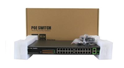 China CCTV Accessories Rack Mount Network Switch IEEE 802.3af 24CH POE for sale