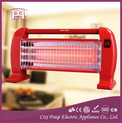 China Bedroom Halogen Quartz Tube Heater 3 Quartz Infrared Lamps, Energy Saving Quartz Infrared Heaters for sale