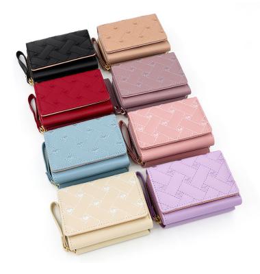 China Billeteras Para Mujer Cremallera Waterproof Women's Multi-Card Short Exquisite All-in-one Bag Wallet Small for sale