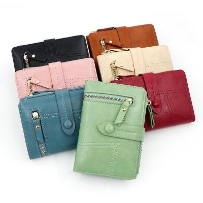 China New Product Designer Purses Candy Color Student Bank Card Bag Waterproof Zipper Wallet For Girls for sale