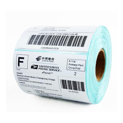 China Custom Waterproof Thermal Label 100x100mm Blank Direct Shipping Label Sticker Thermal Label Roll Waterproof for sale