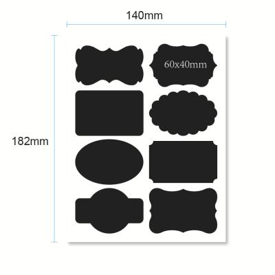 China Blackborad Waterproof Waterproof Sticker Self Adhesive Chalkboard Label Stickers for Kitchen Office Accessories for sale