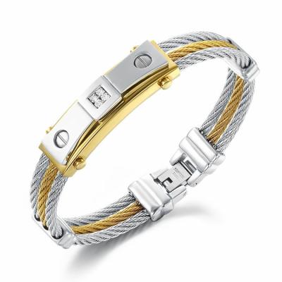 China CLASSIC Italian Wholesale Men's Stainless Steel Jewelry Fashion Marlary Bracelets And Bangles for sale