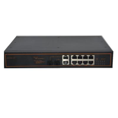 China Factory Sales POE Extend Function Metal Case Plug and Play 10 Fanless Left Industrial PoE Switch for sale