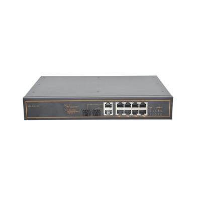 China Electrical POE 8 Fast Ethernet Ports With POE And 2 Gigabit Combo Port Industrial Ethernet Switch for sale