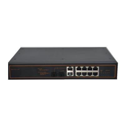 China Industrial Grade POE Switch 42-56VDC Power 8 PoE Ports And 2 Port SFP Network Ethernet Switch for sale