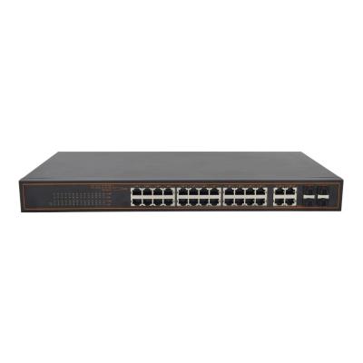 China Factory Direct POE 24 Electrical Fast Ethernet Ports & 4 Gigabit Combo Port Industrial Ethernet Switch for sale